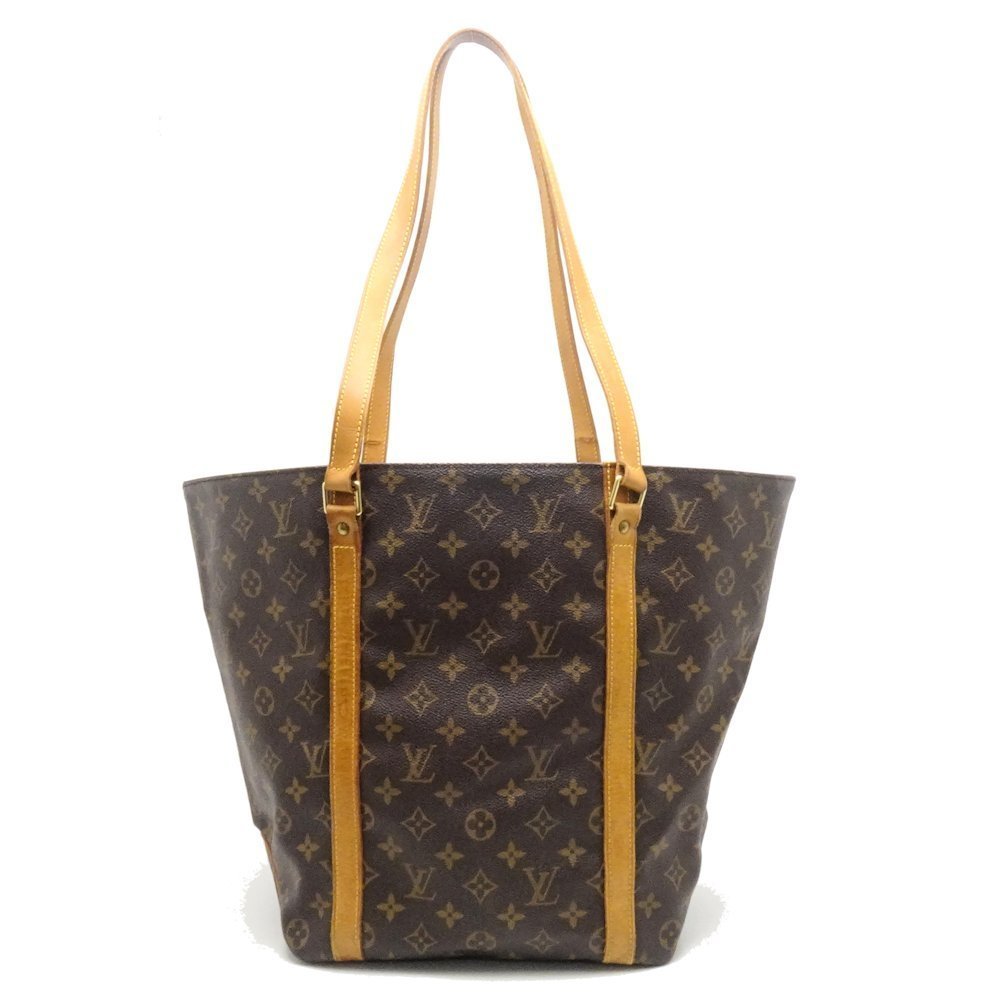 Louis Vuitton Monogram Sac Shopping Tote Brown Shoulder Bag